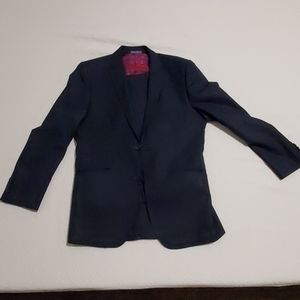 English Laundry suit navy with black stripes